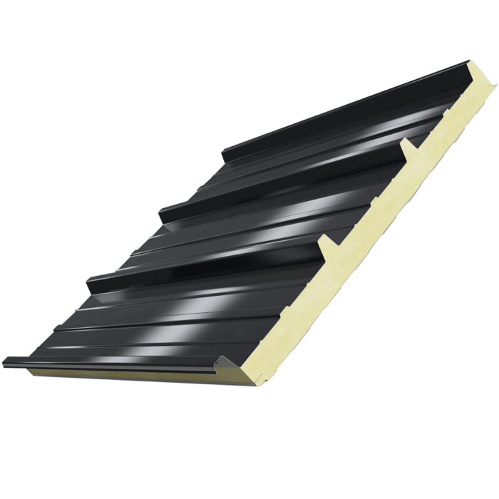 Insulated metal roofing panels